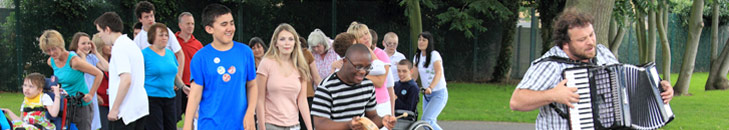 Open-air music lesson