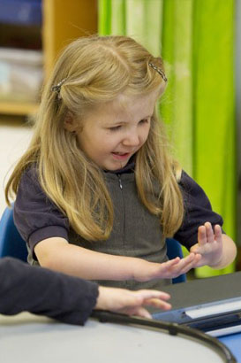 girl at desk