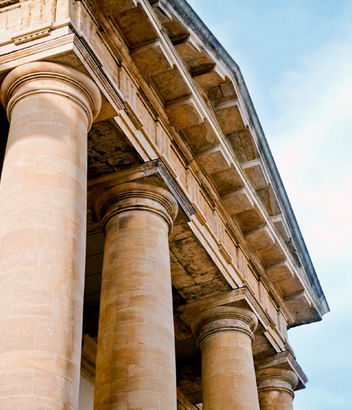 Neo classical columns of a legal establishment