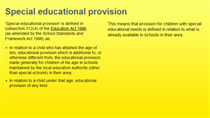 Special educational provision