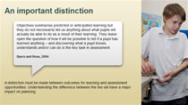 Learning outcomes and assessment