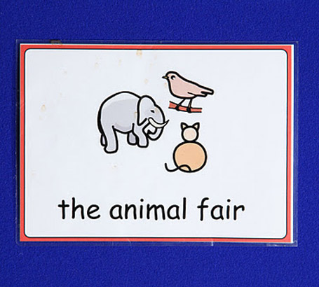 Sign with 'the animal fair' written on
                  it
