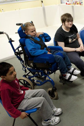 Group of children listening