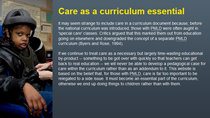 Care in the curriculum
