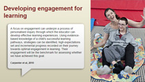 Developing engagement for learning