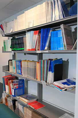 Shelves of documents