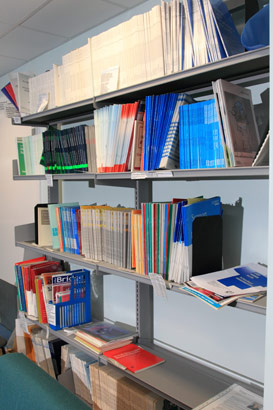 Shelves of documents