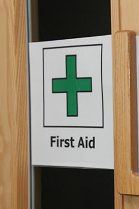 A first aid sign