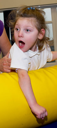 Child having physiotherapy