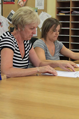 Two teachers discussing